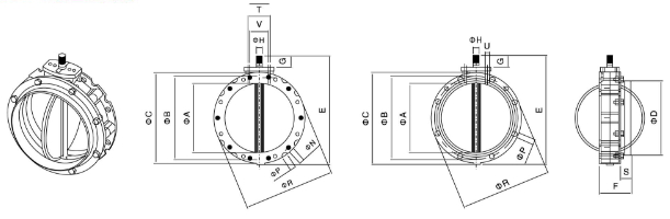 氣動(dòng)粉體調(diào)節(jié)蝶閥結(jié)構(gòu)圖